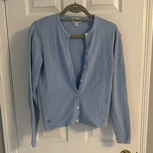 Lilly Pulitzer Blue Cardigan Sweater V-Neck Knit
